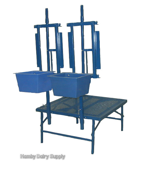 2 goat milking stand
